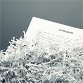 piece of paper being shredded