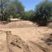 dirt in deer valley wash drop basin
