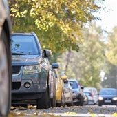 cars parked on the side of the road