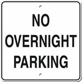 no overnight parking sign