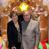 couple at holiday party