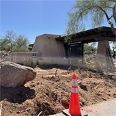 demolition at Raptor Guardhouse