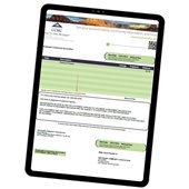 billing statement on an ipad