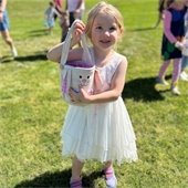 boy and easter bunny