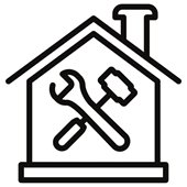 house graphic with tools inside