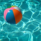 beach ball in pool