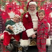 kid with Santa