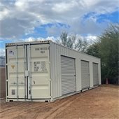 container with three doors