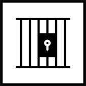 gate with lock graphic