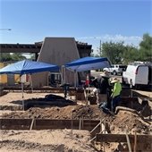 trenching at the Raptor gate